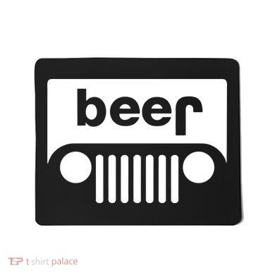 Adult Beer Funny Upside Down Logo Mousepad