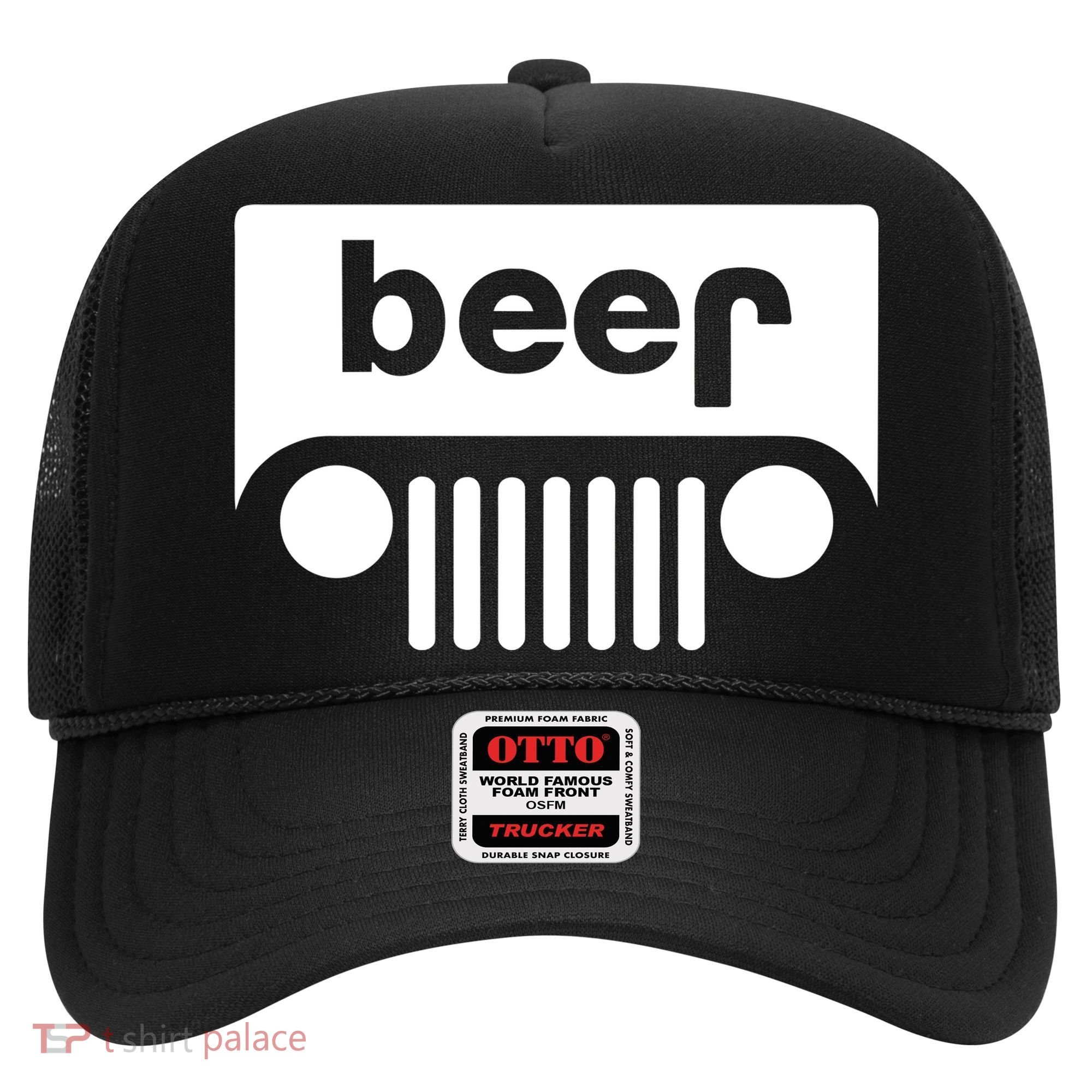 Adult Beer Funny Upside Down Logo Hat