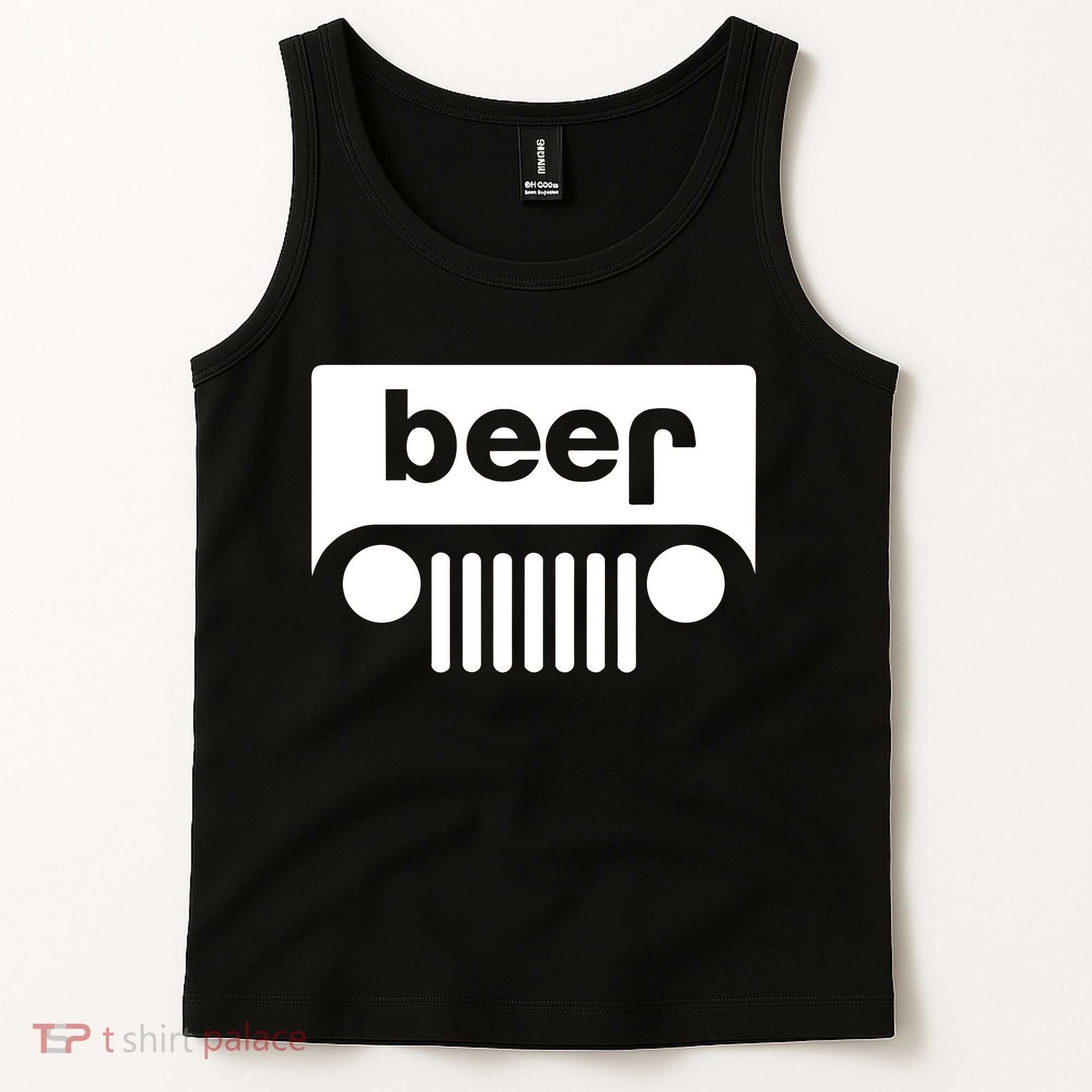 Adult Beer Funny Upside Down Logo Tank Top