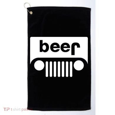 Adult Beer Funny Upside Down Logo Golf Towel