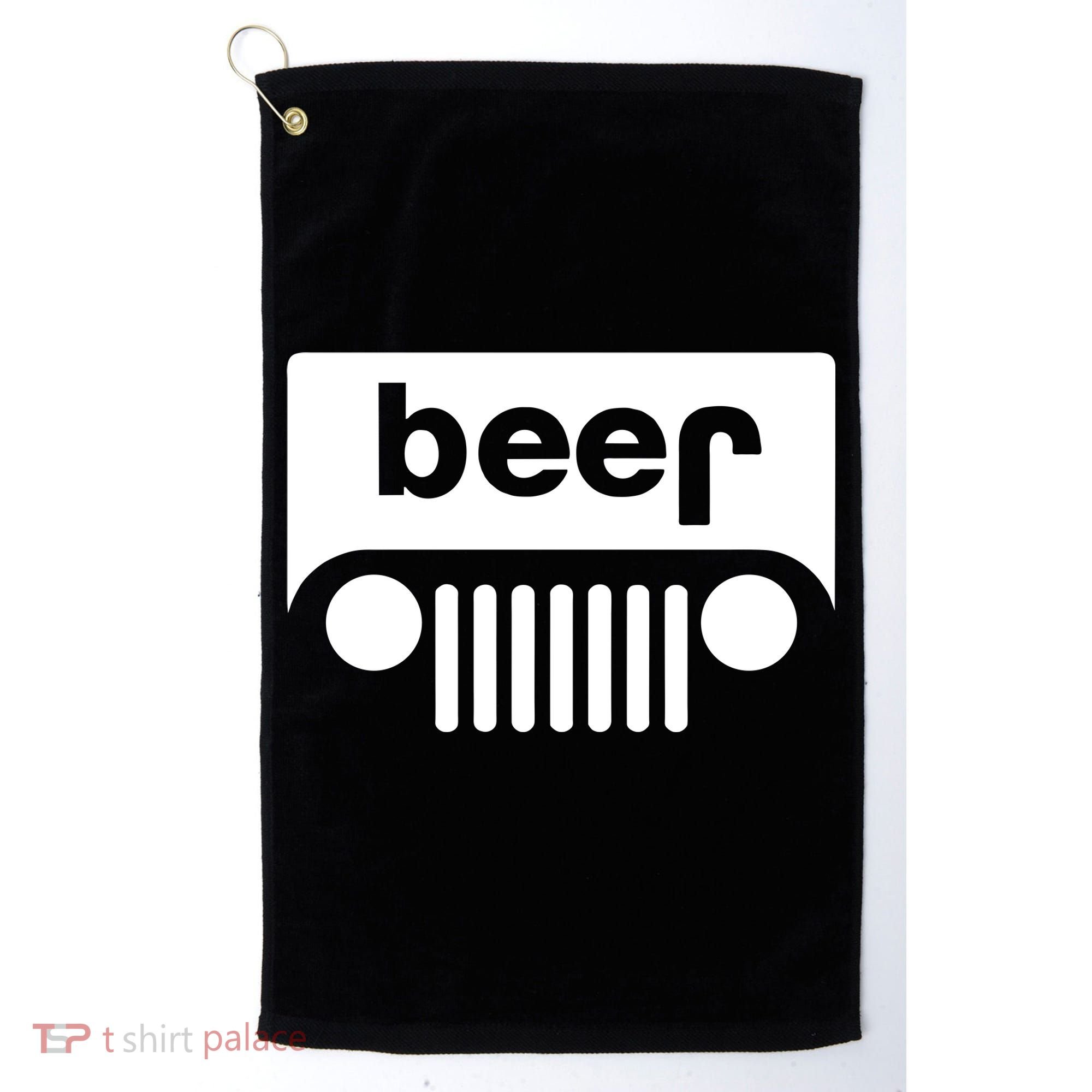 Adult Beer Funny Upside Down Logo Golf Towel