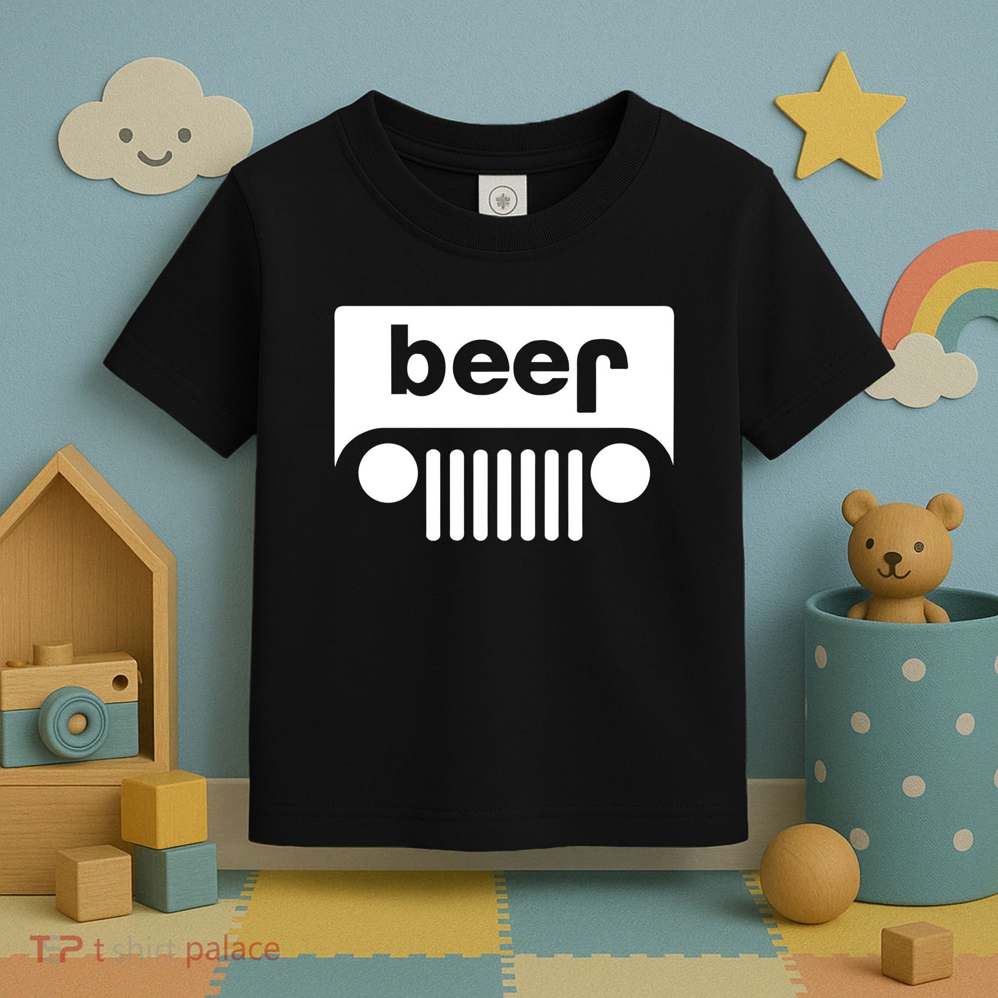 Adult Beer Funny Upside Down Logo Toddler T-Shirt