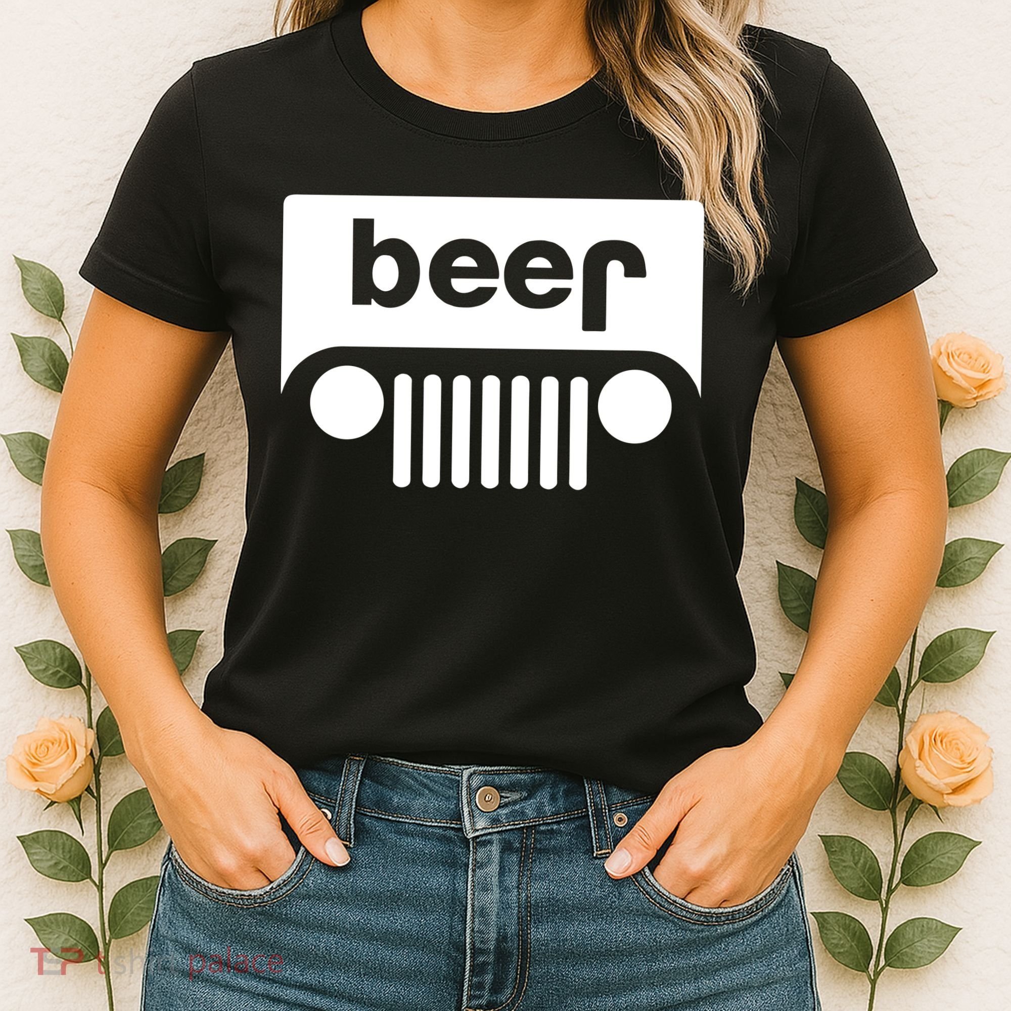 Adult Beer Funny Upside Down Logo Women's T-Shirt
