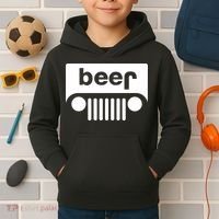 Adult Beer Funny Upside Down Logo Kids Hoodie thumb 2
