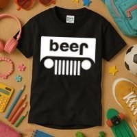 Adult Beer Funny Upside Down Logo Kids T-Shirt thumb 3