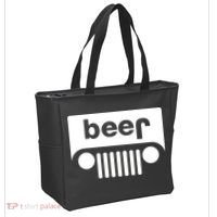 Adult Beer Funny Upside Down Logo Tote Bag thumb 2