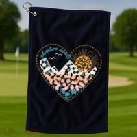 Adventure Awaits Nature Cute Wilderness Golf Towel thumb 1