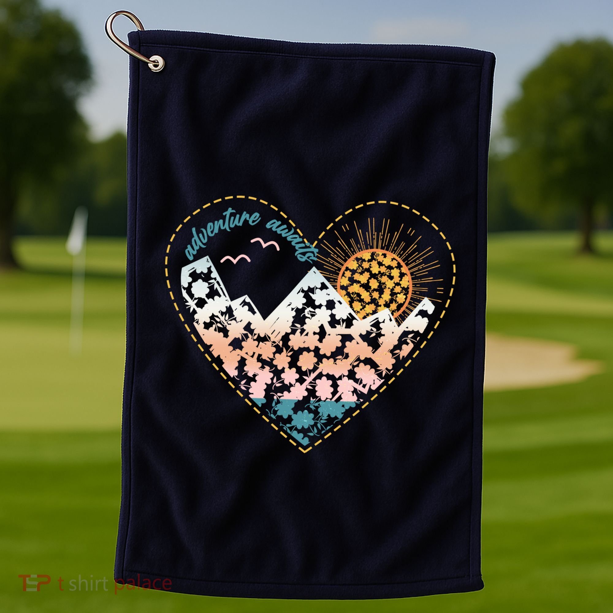 Adventure Awaits Nature Cute Wilderness Golf Towel