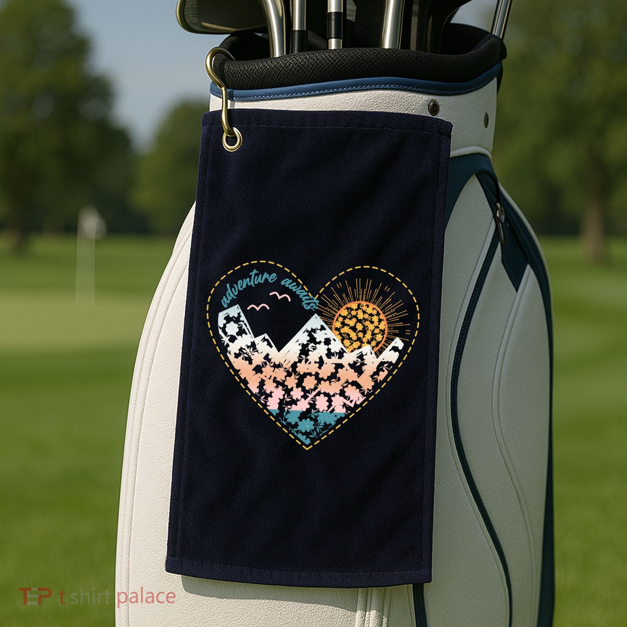 Adventure Awaits Nature Cute Wilderness Golf Towel