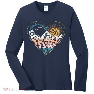 Adventure Awaits Nature Cute Wilderness Women's Long Sleeve Shirt