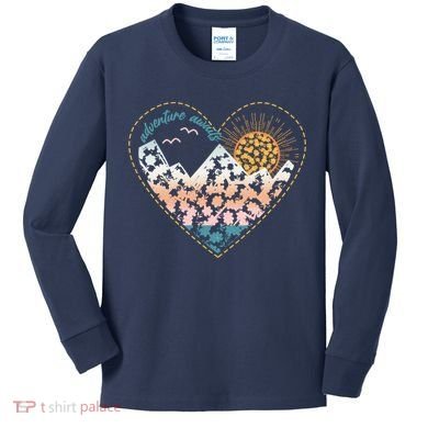 Adventure Awaits Nature Cute Wilderness Kids Long Sleeve Shirt