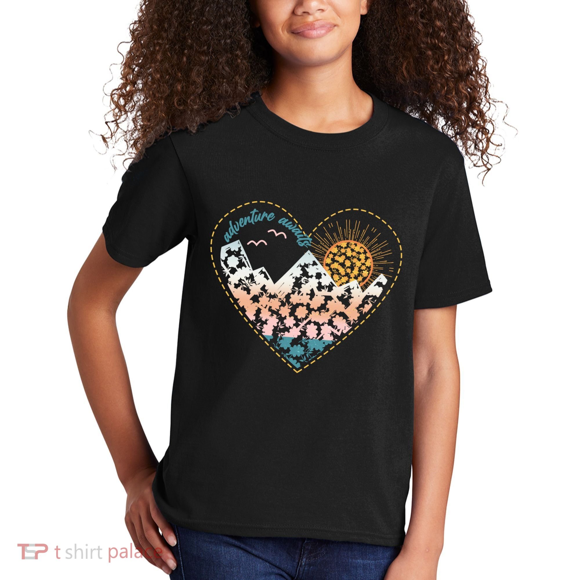 Adventure Awaits Nature Cute Wilderness Kids T-Shirt