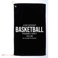 A Day Without Basketball Golf Towel thumb 0