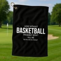 A Day Without Basketball Golf Towel thumb 1
