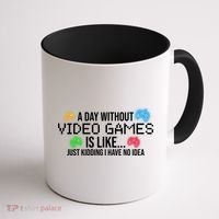A Day Without Video Games Funny Gamer Coffee Mug thumb 1