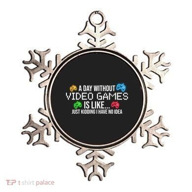 A Day Without Video Games Funny Gamer Ornament