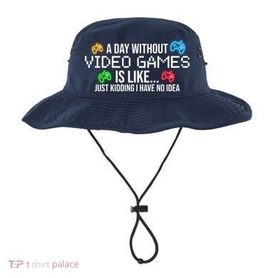 A Day Without Video Games Funny Gamer Bucket Hat