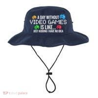 A Day Without Video Games Funny Gamer Bucket Hat thumb 0