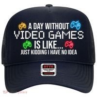 A Day Without Video Games Funny Gamer Hat thumb 0
