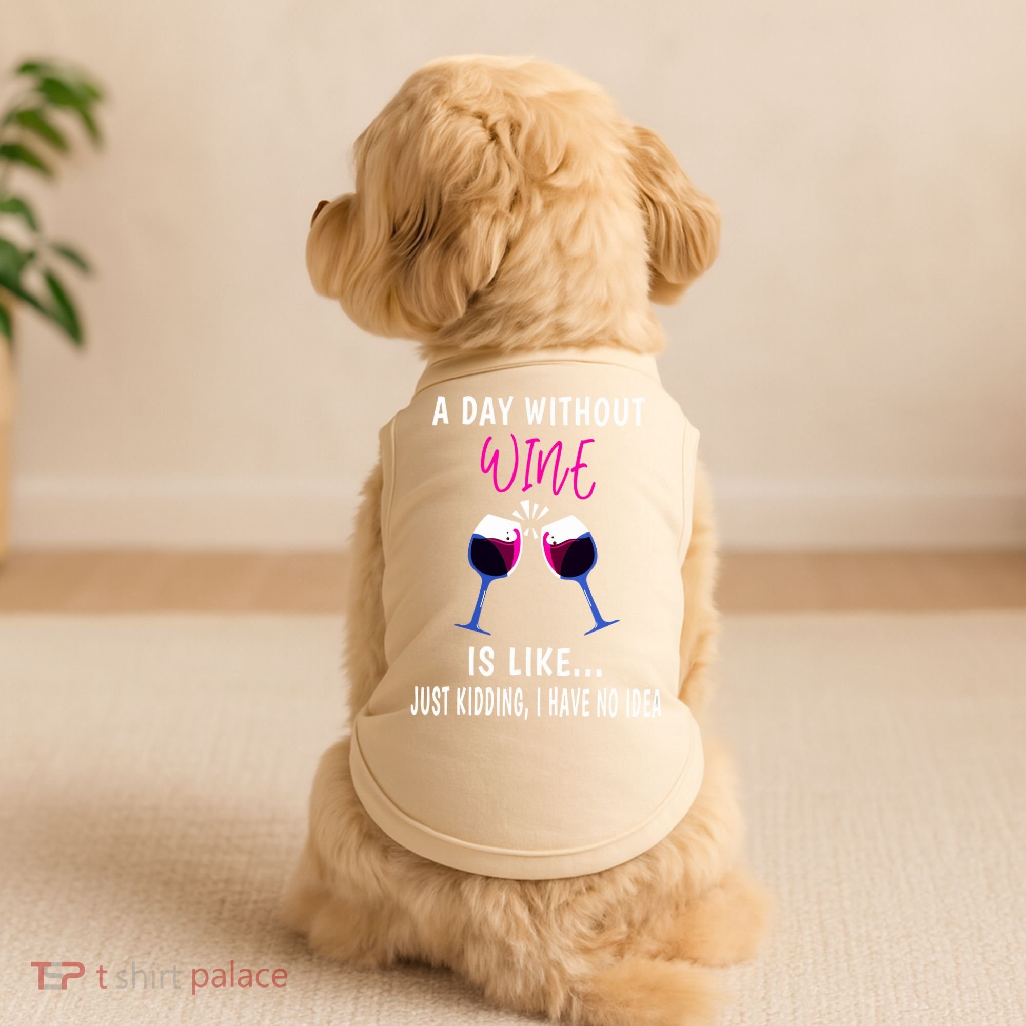 A Day Without Wine Wine Ladies Girl Drinking Wine Doggie Tank