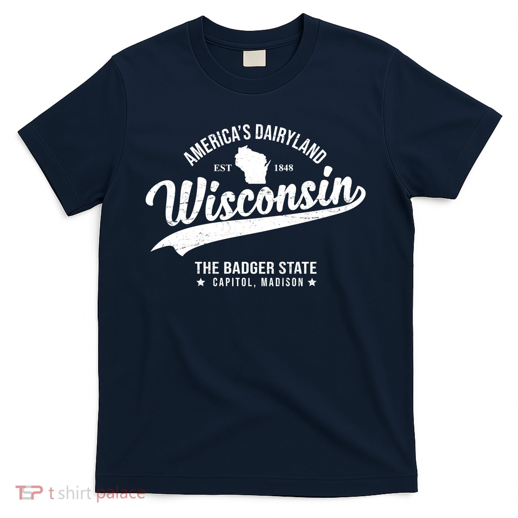 Americas Dairyland Wisconsin Est 1848 Vintage T-Shirt