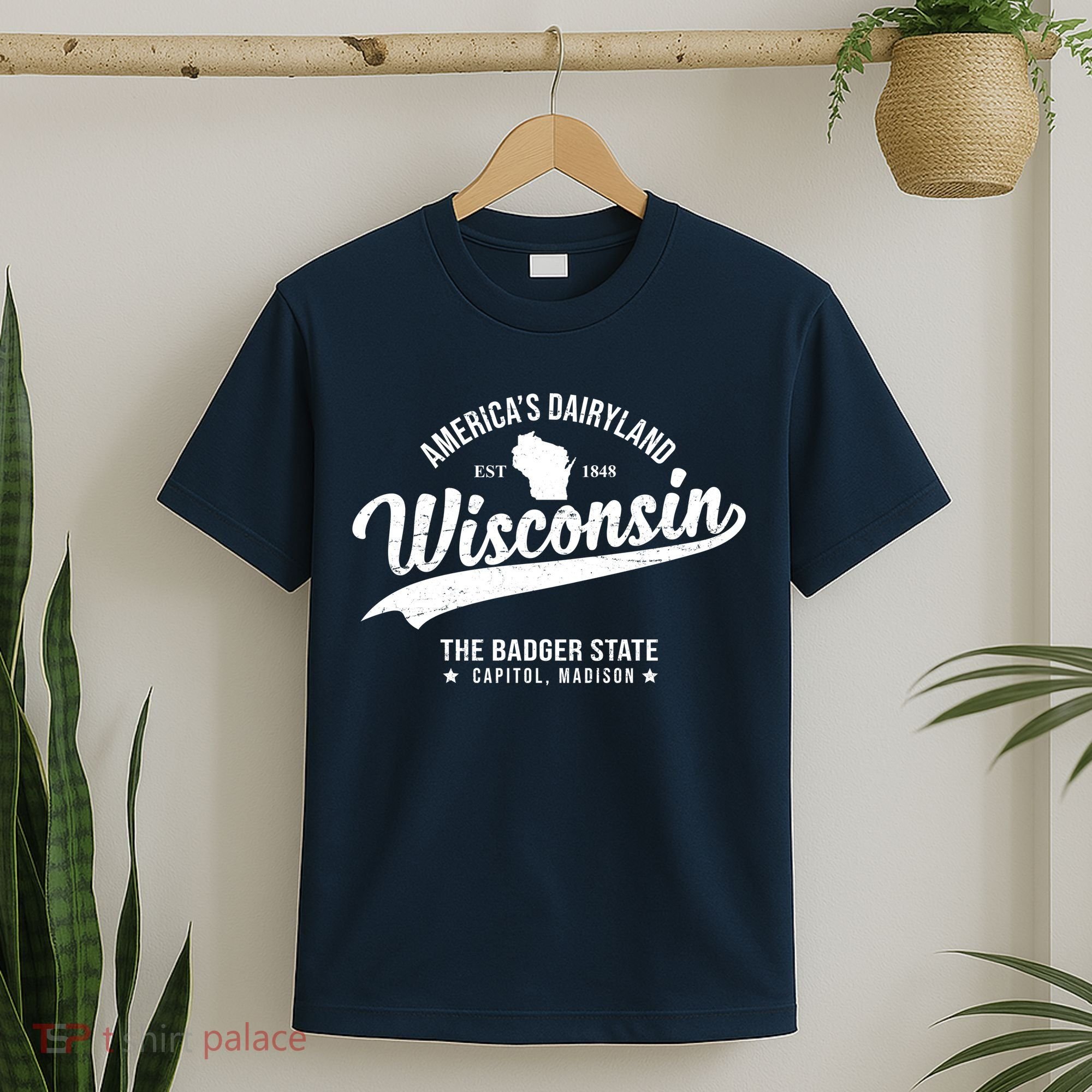 Americas Dairyland Wisconsin Est 1848 Vintage T-Shirt
