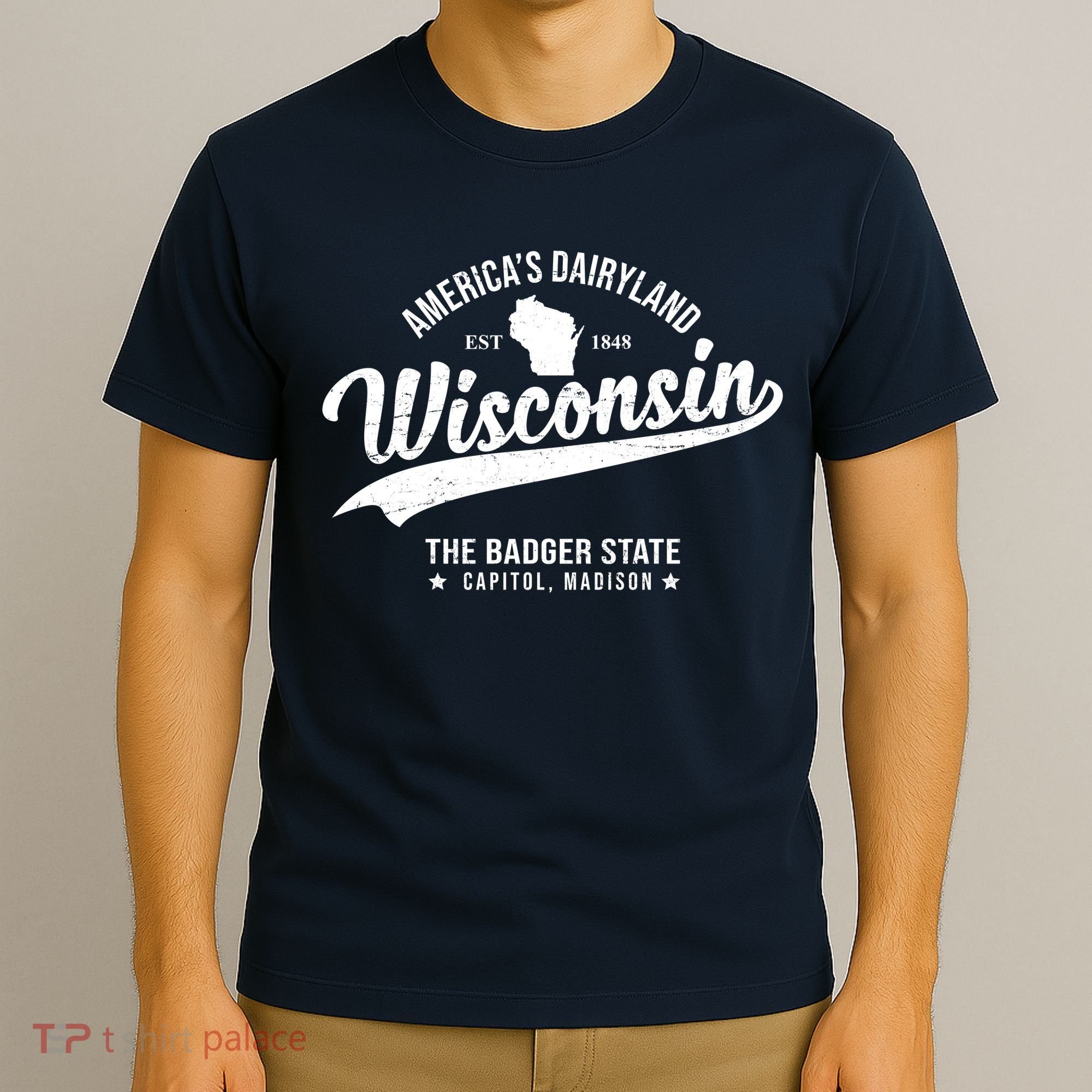 Americas Dairyland Wisconsin Est 1848 Vintage T-Shirt