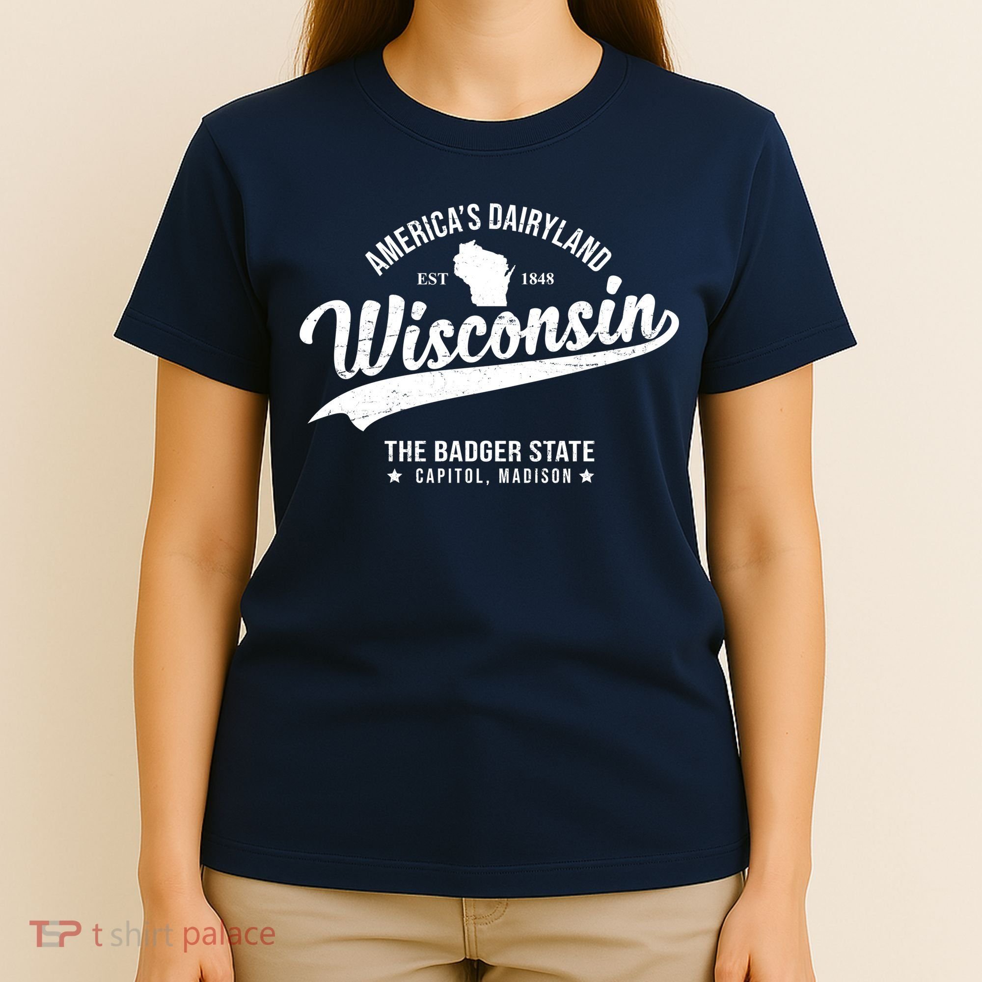 Americas Dairyland Wisconsin Est 1848 Vintage T-Shirt