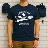 Americas Dairyland Wisconsin Est 1848 Vintage T-Shirt thumb 6