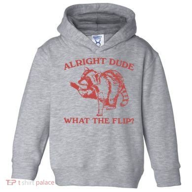 Alright Dude What The Flip Toddler Hoodie