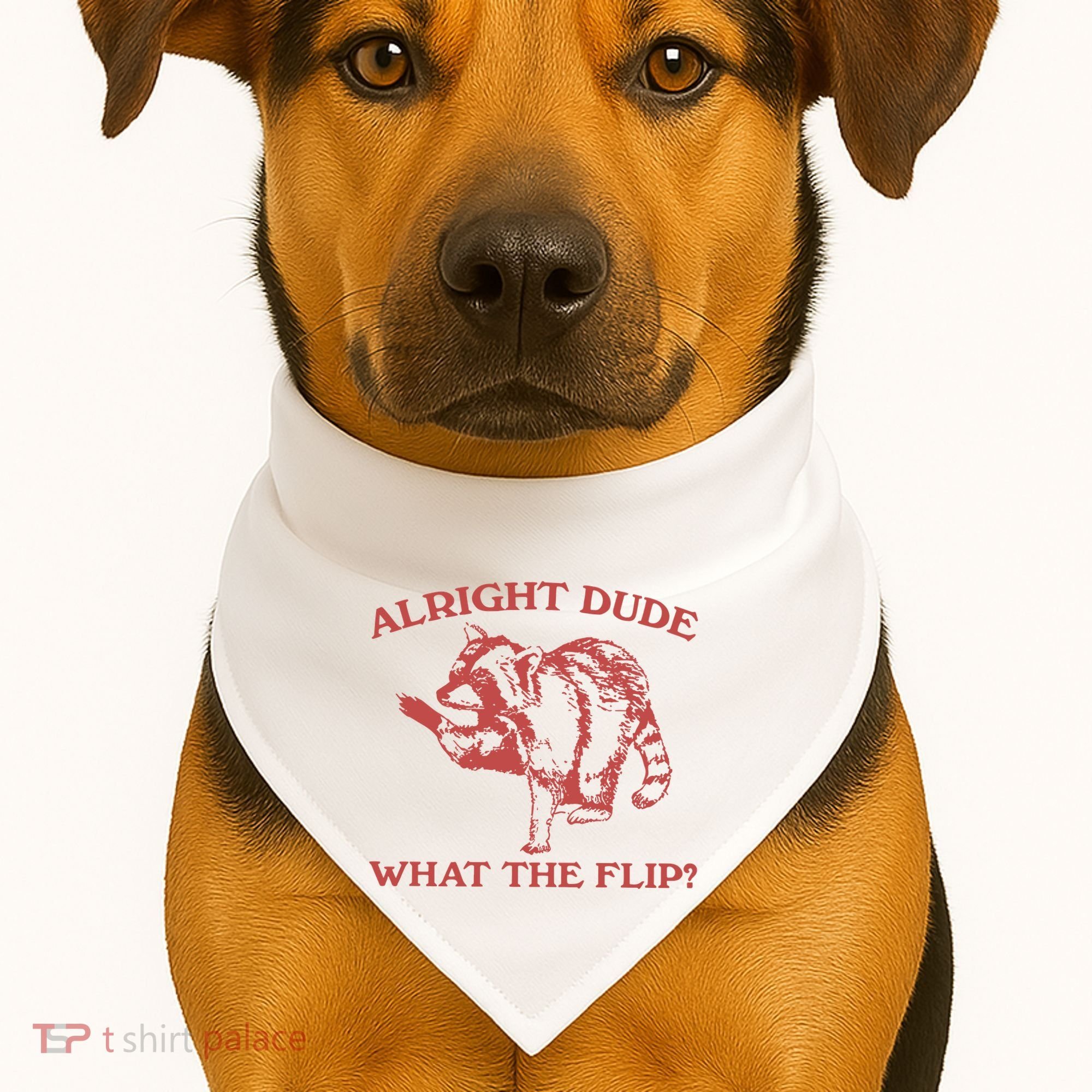 Alright Dude What The Flip USA-Made Doggie Bandana