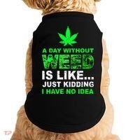 A Day Without Weed Funny Marijuana Cannabis Weed Pot 420 Doggie Tank thumb 0