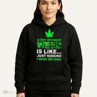 A Day Without Weed Funny Marijuana Cannabis Weed Pot 420 Hoodie thumb 5