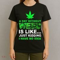 A Day Without Weed Funny Marijuana Cannabis Weed Pot 420 T-Shirt thumb 4