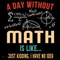 A Day Without Math Is Like Math Student Math Teacher Gift USA-Made Doggie Bandana thumb 2