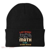 A Day Without Math Is Like Math Student Math Teacher Gift Beanie thumb 0