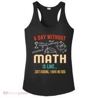 A Day Without Math Is Like Math Student Math Teacher Gift Ladies PosiCharge Competitor Racerback Tank thumb 0