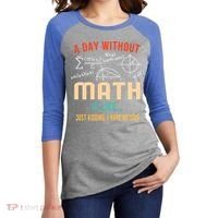 A Day Without Math Is Like Math Student Math Teacher Gift Women's Tri-Blend 3/4-Sleeve Raglan Shirt thumb 2