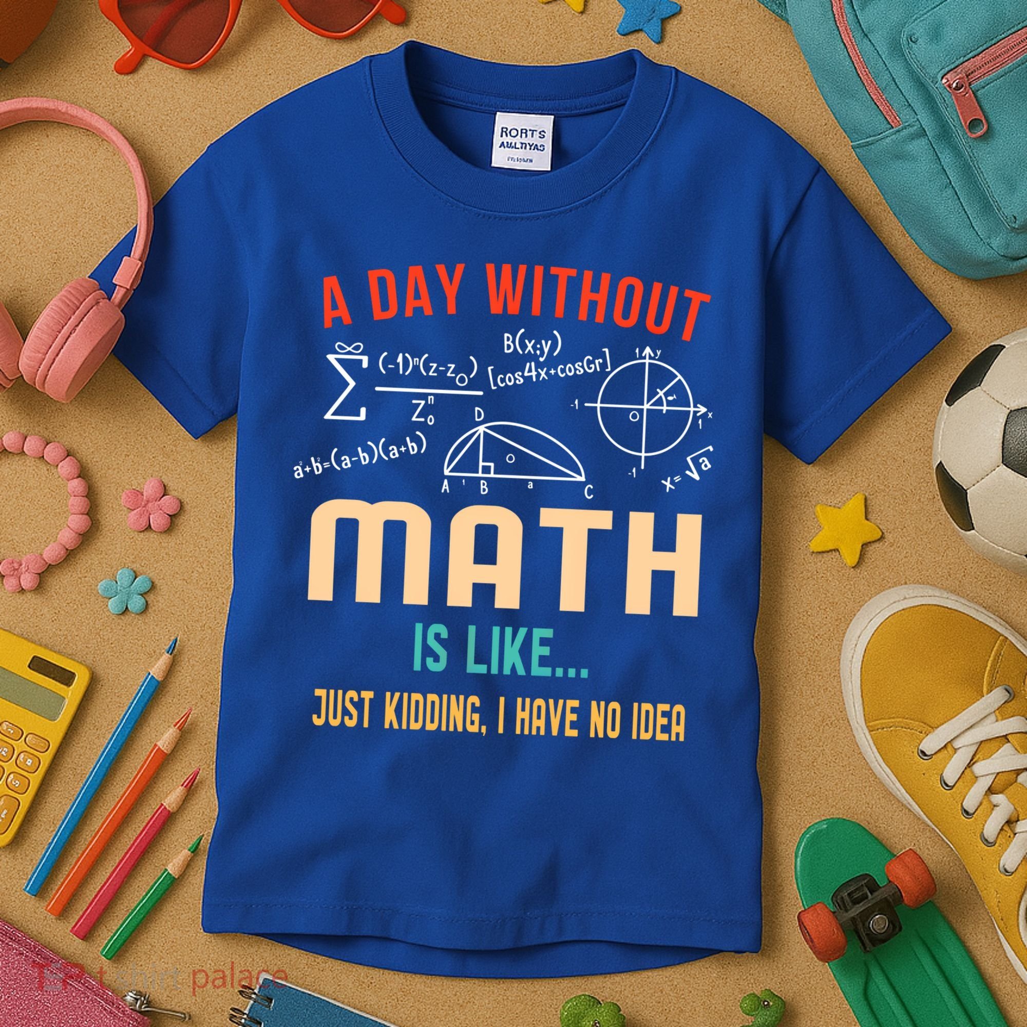 A Day Without Math Is Like Math Student Math Teacher Gift Kids T-Shirt