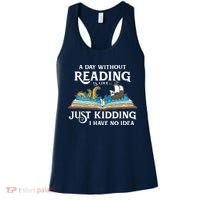 A Day Without Reading Is Like Book Lover Gift & Reading Women's Tank Top thumb 0