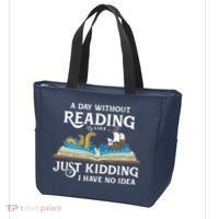 A Day Without Reading Is Like Book Lover Gift & Reading Tote Bag thumb 3