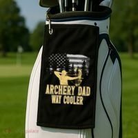 Archery Dad Way Cool Father's Day Cool Gift Golf Towel thumb 2