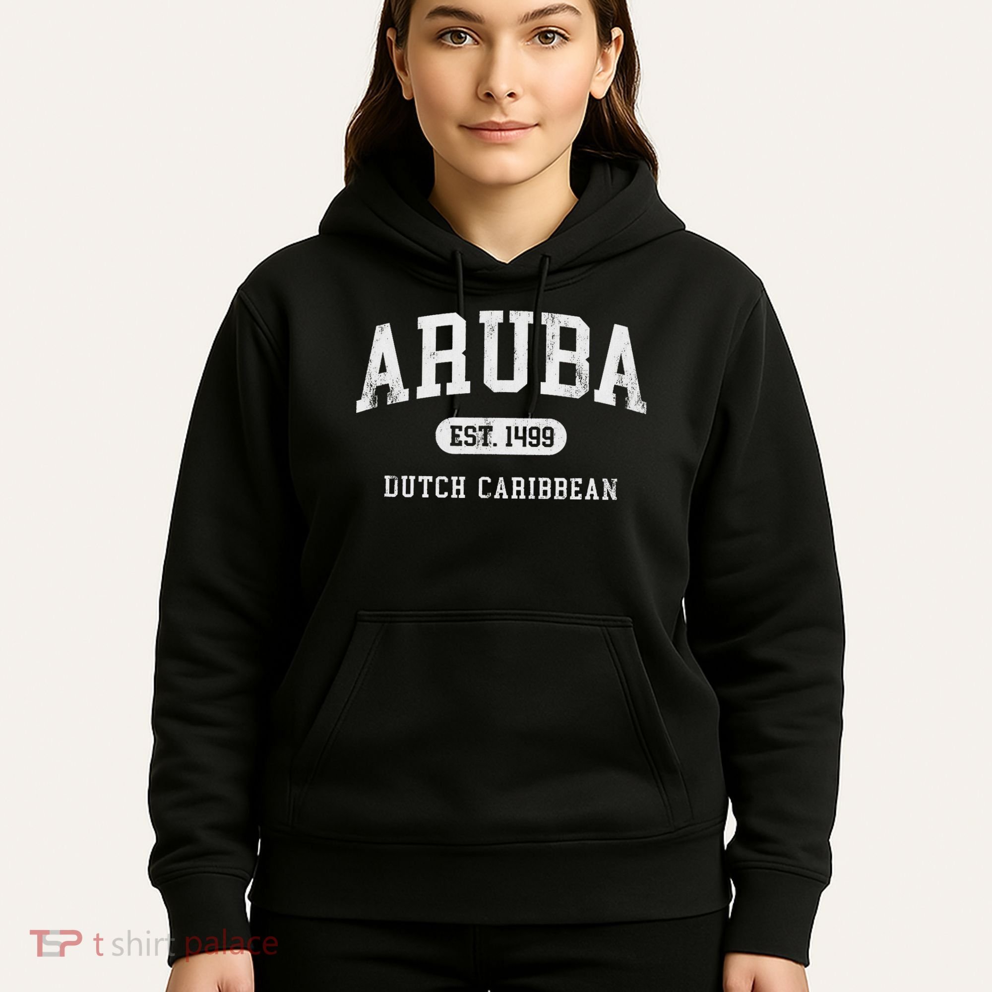 Aruba Est 1499 Throwback Letter Souvenir Hoodie