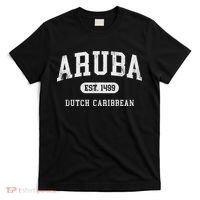 Aruba Est 1499 Throwback Letter Souvenir T-Shirt thumb 0