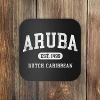 Aruba Est 1499 Throwback Letter Souvenir Coaster thumb 0