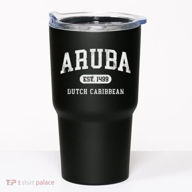 Aruba Est 1499 Throwback Letter Souvenir Tumbler