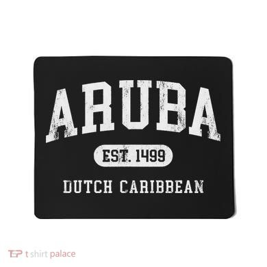Aruba Est 1499 Throwback Letter Souvenir Mousepad