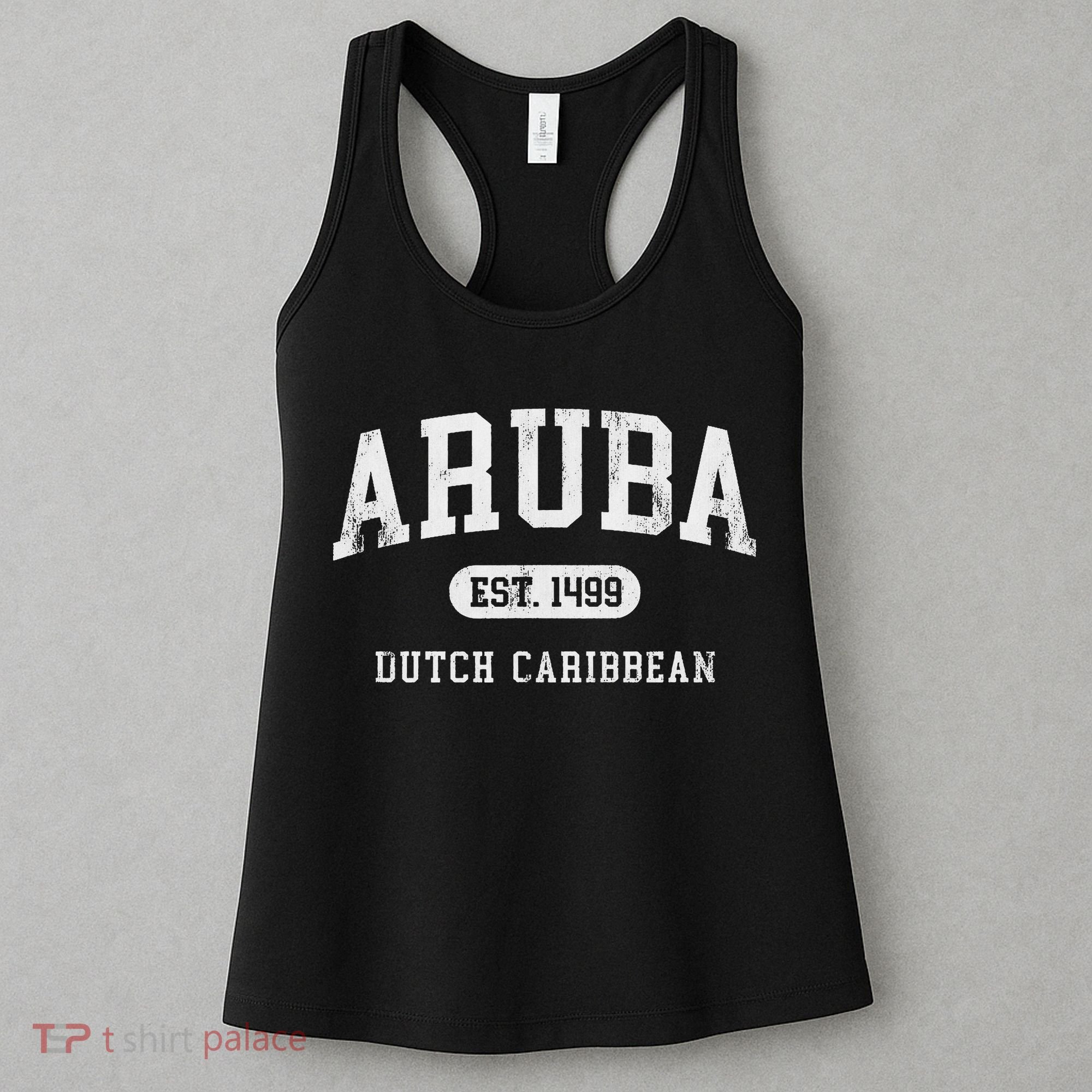 Aruba Est 1499 Throwback Letter Souvenir Women's Tank Top