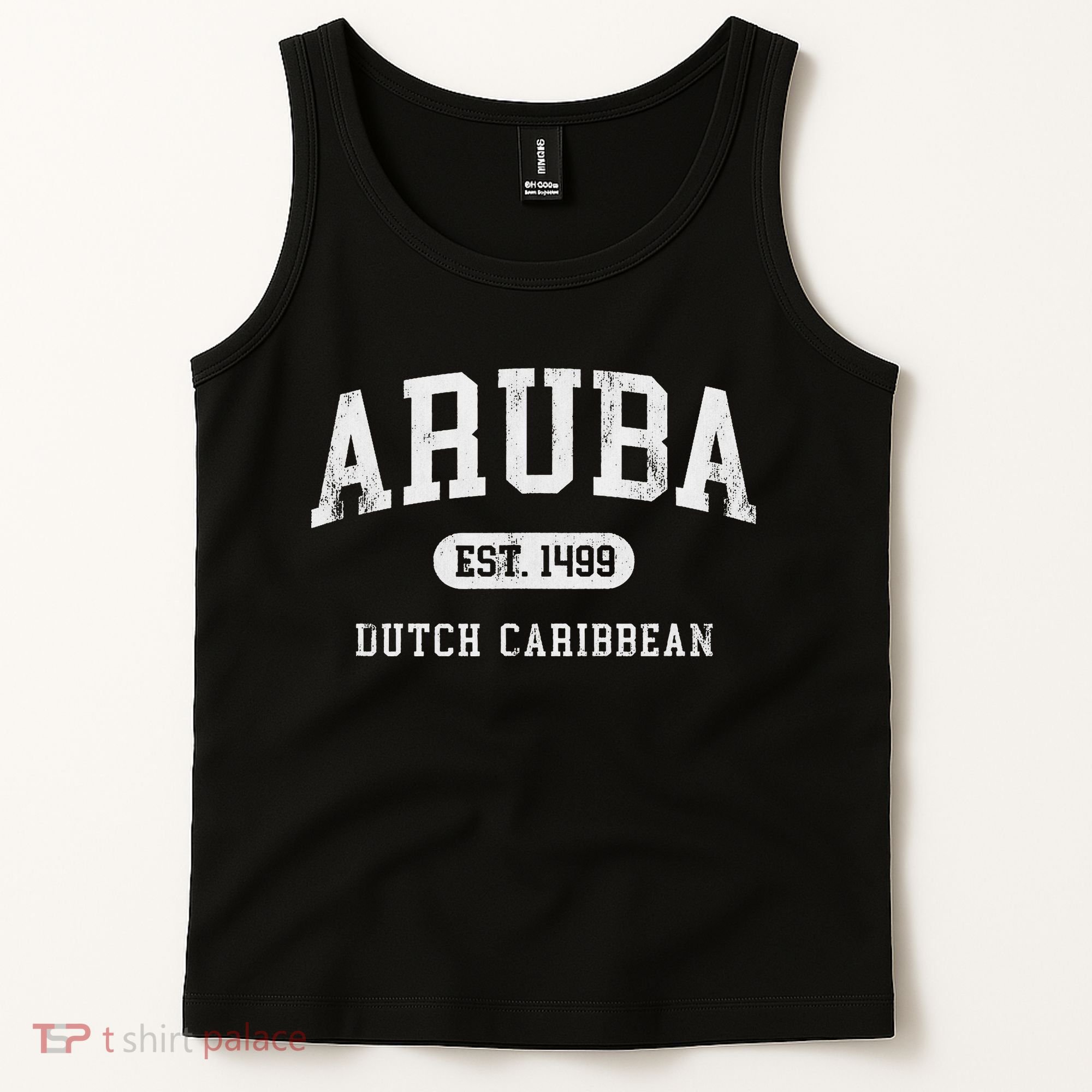 Aruba Est 1499 Throwback Letter Souvenir Tank Top