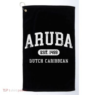 Aruba Est 1499 Throwback Letter Souvenir Golf Towel